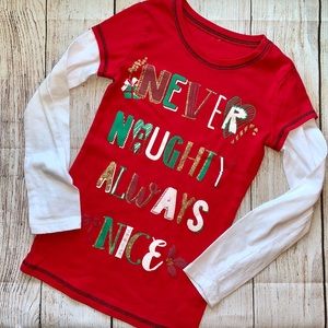 Girls “Never Naughty Always Nice” T-shirt